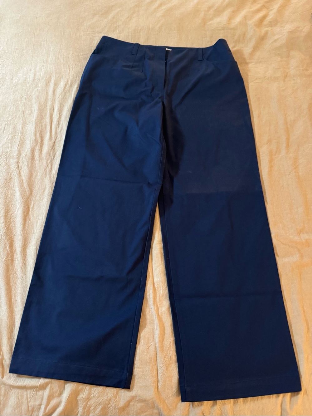 New without Tags LOFT Wide-Leg Chinos - Navy Blue Size 12